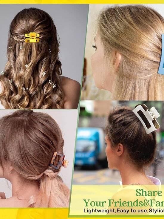 56-Pack Multicolor Hair Claw Clips for All Hair Types main image 6